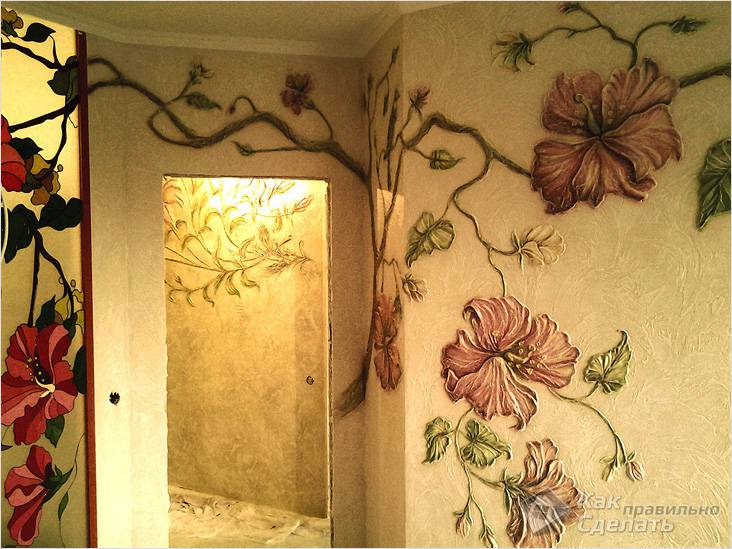 Рельефная штукатурка своими руками