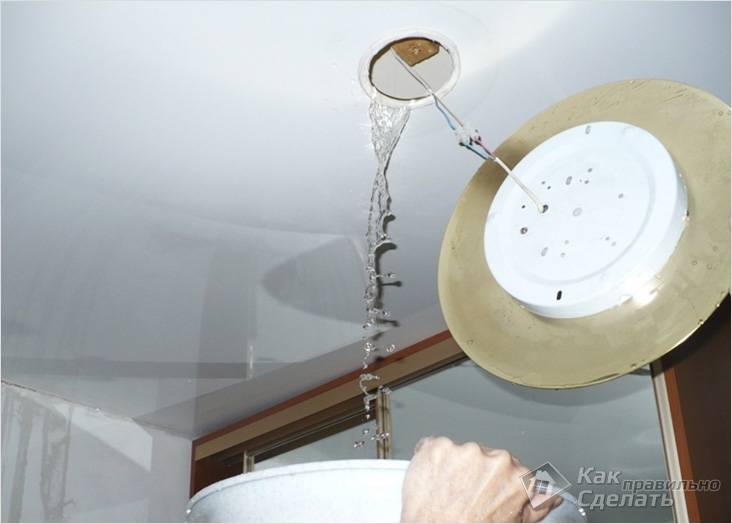 Ремонт натяжного потолка своими руками
