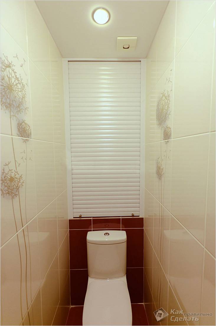 Рольставни для сантехнического шкафа в туалете