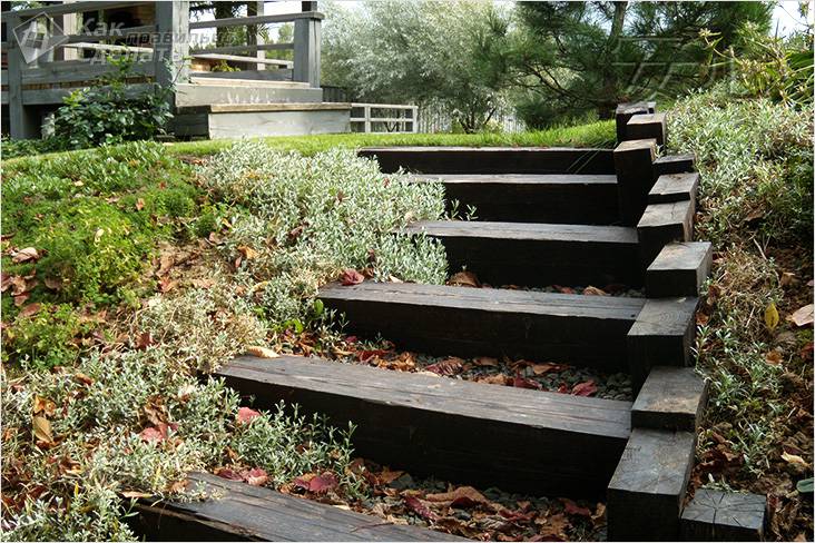 Садовые лестницы - варианты и технология изготовления