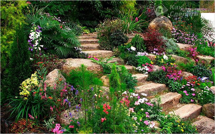 Садовые лестницы - варианты и технология изготовления