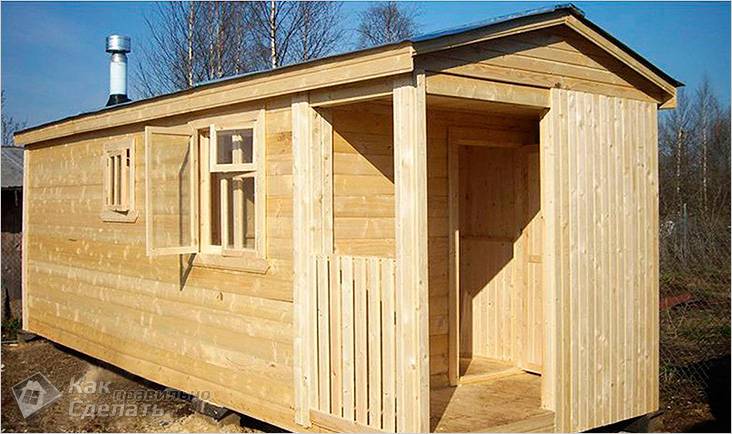 Щитовая баня своими руками