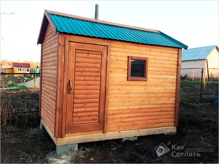 Щитовая баня своими руками