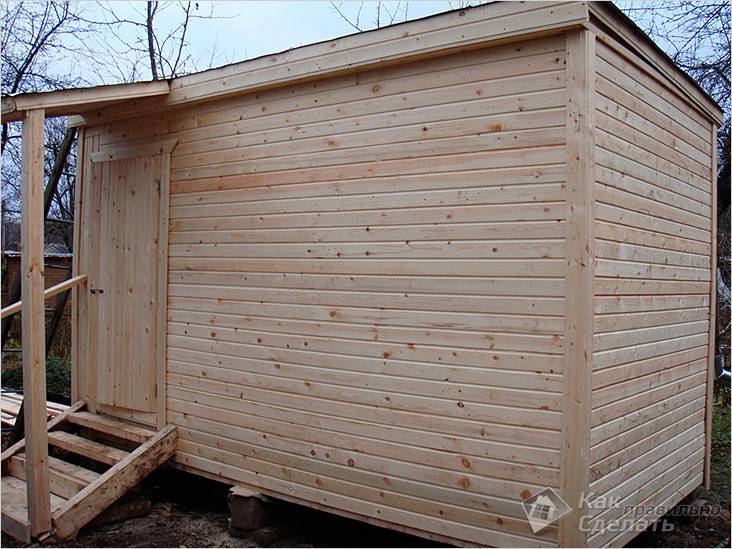 Щитовая баня своими руками