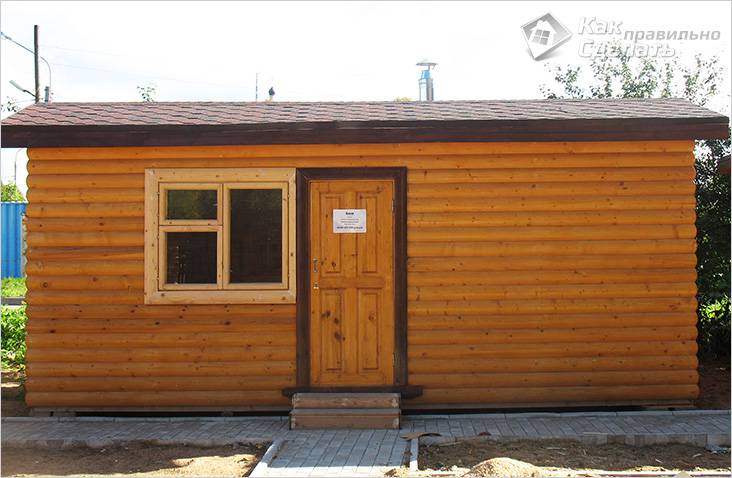 Щитовая баня своими руками