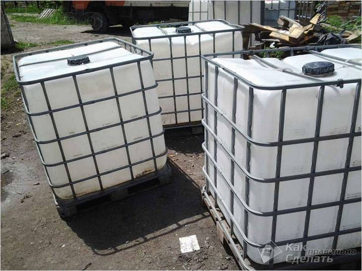 Септик из еврокубов своими руками: инструкция по установке