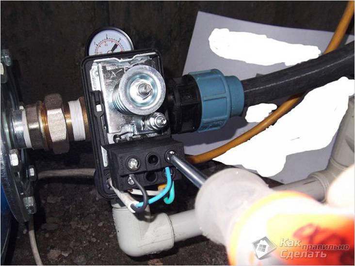 Схема подключения погружного насоса