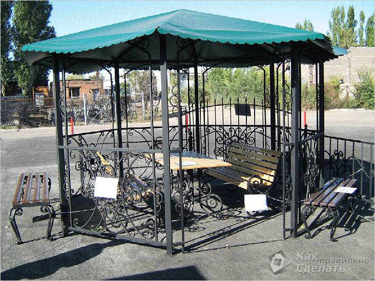 Шестигранная беседка своими руками