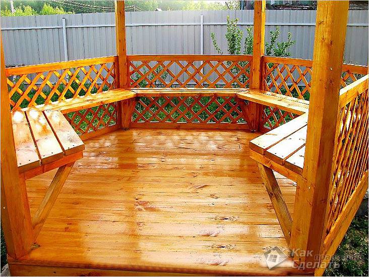 Шестигранная беседка своими руками