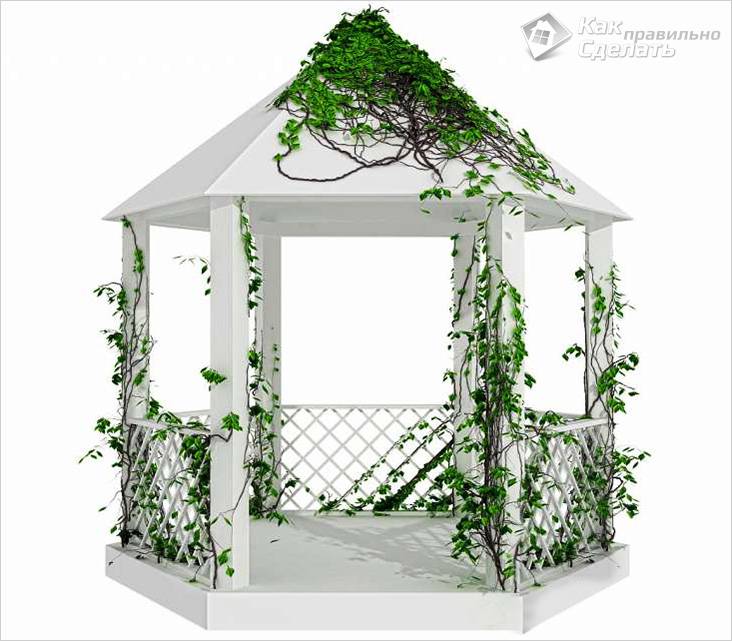 Шестигранная беседка своими руками