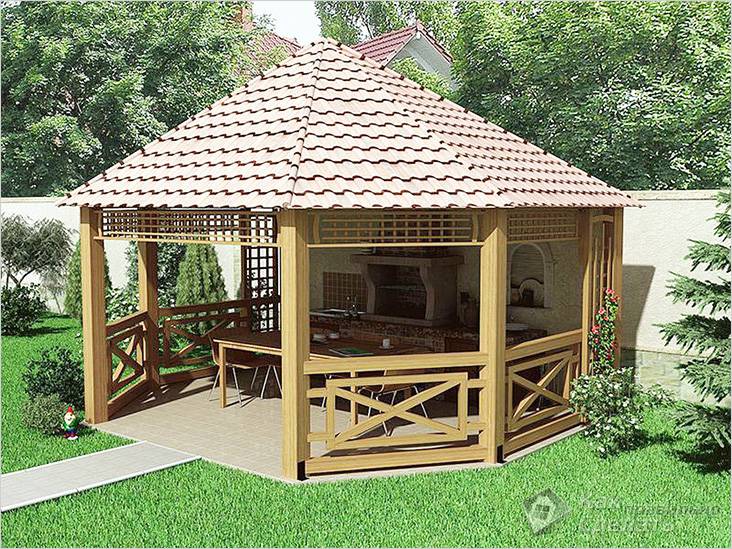 Шестигранная беседка своими руками