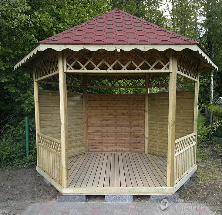 Шестигранная беседка своими руками