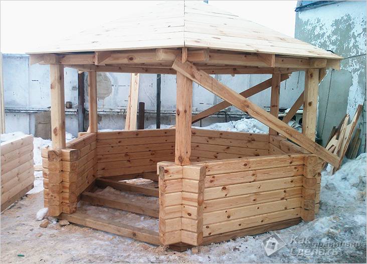 Шестигранная беседка своими руками
