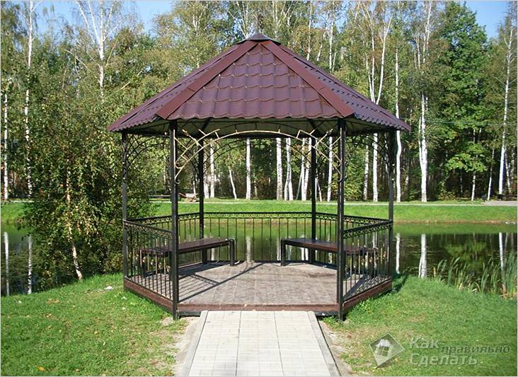 Шестигранная беседка своими руками
