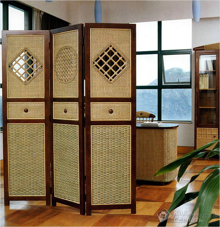 Ширма для комнаты своими руками
