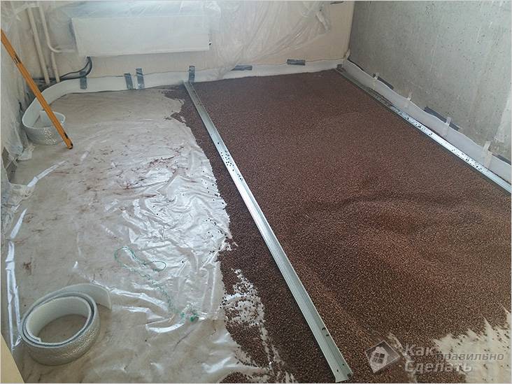 Сухой метод стяжки пола своими руками