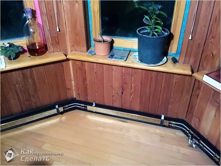 Теплый плинтус своими руками