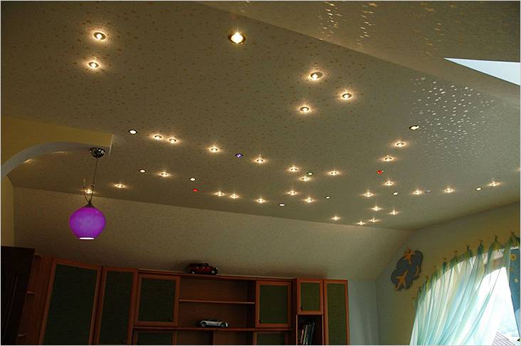 Точечные светильники для гипсокартонных потолков