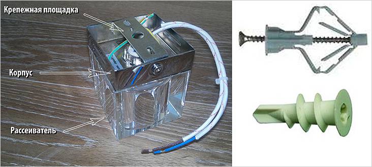 Точечные светильники для гипсокартонных потолков