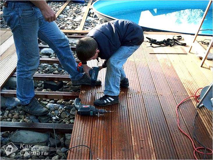 Укладка декинга своими руками