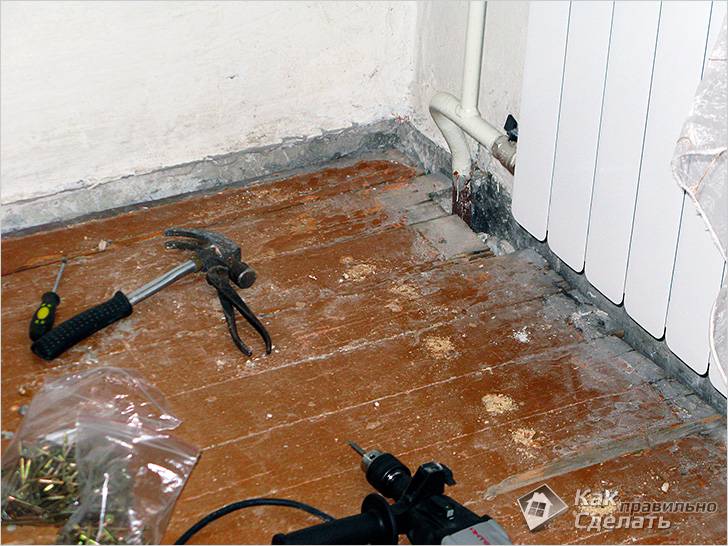 Укладка ламината на неровный пол