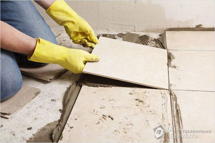 Укладка напольной плитки своими руками