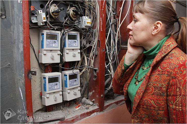 Установка электросчетчика
