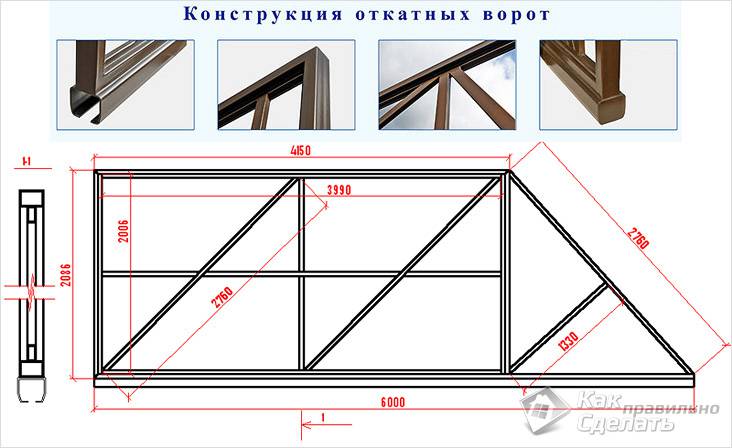 Установка откатных ворот своими руками