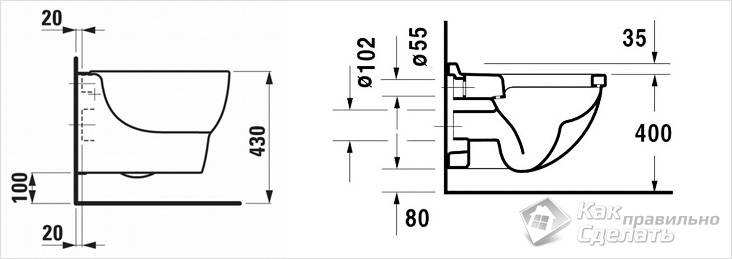 Установка подвесного унитаза своими руками