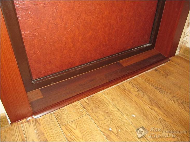 Установка порога межкомнатных дверей