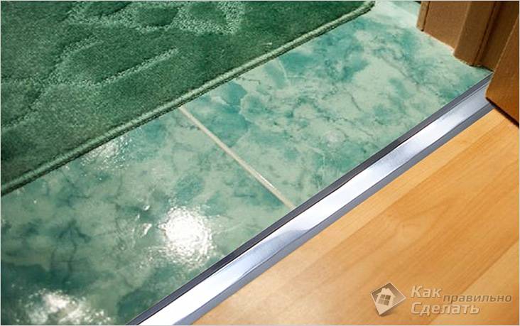 Установка порога межкомнатных дверей