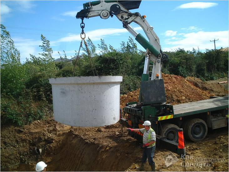 Устройство септика из бетонных колец