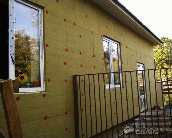 Утепление дома минватой своими руками