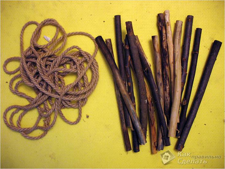 Веревочная лестница своими руками