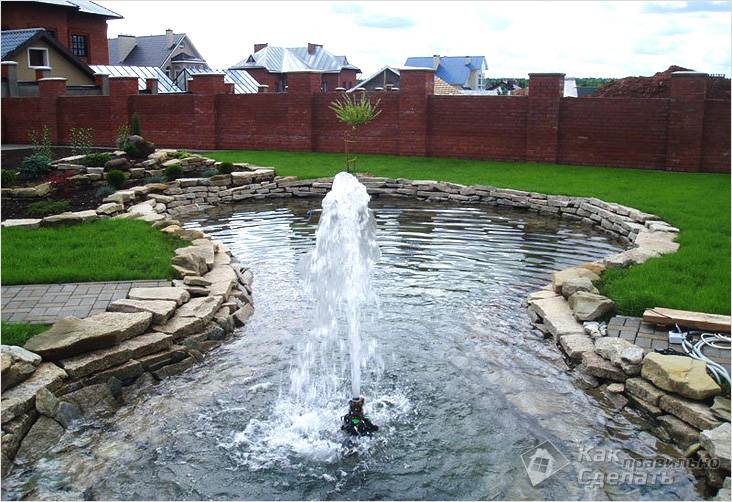 Водоем на дачном участке