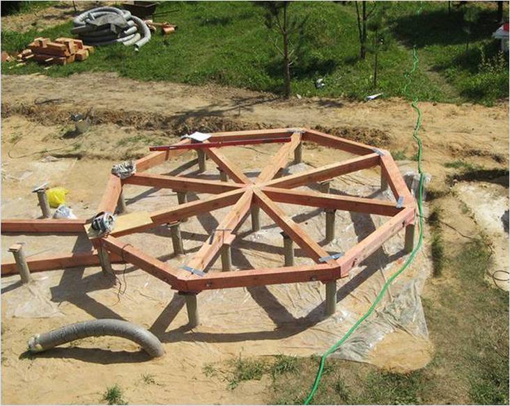 Восьмигранная беседка своими руками