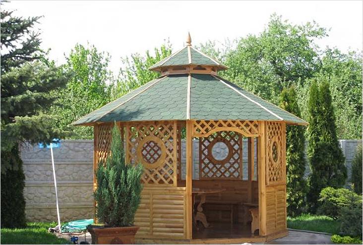 Восьмигранная беседка своими руками
