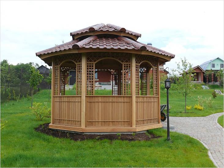 Восьмигранная беседка своими руками