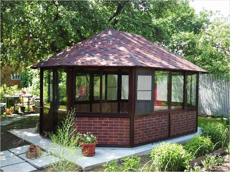 Восьмигранная беседка своими руками
