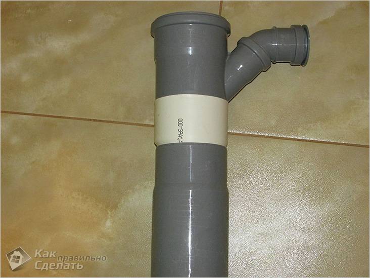 Врезка в канализационную трубу