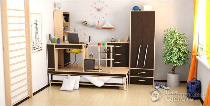 Выдвижная кровать своими руками