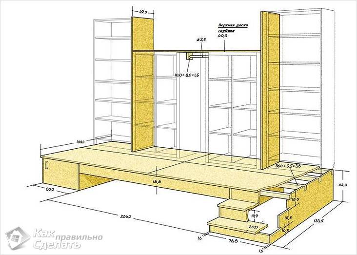 Выдвижная кровать своими руками
