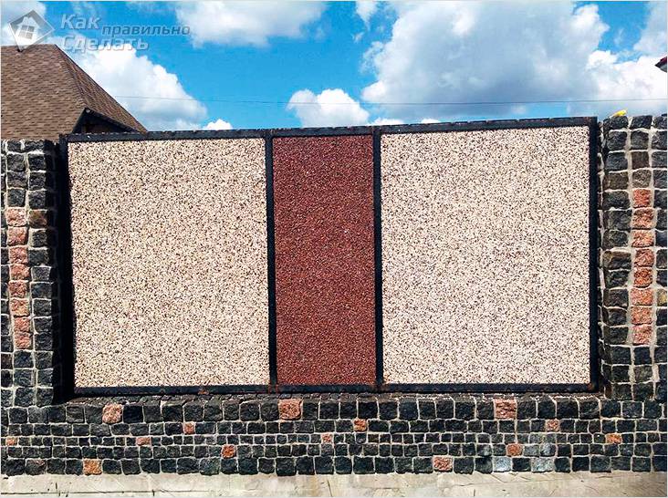 Забор из камня своими руками