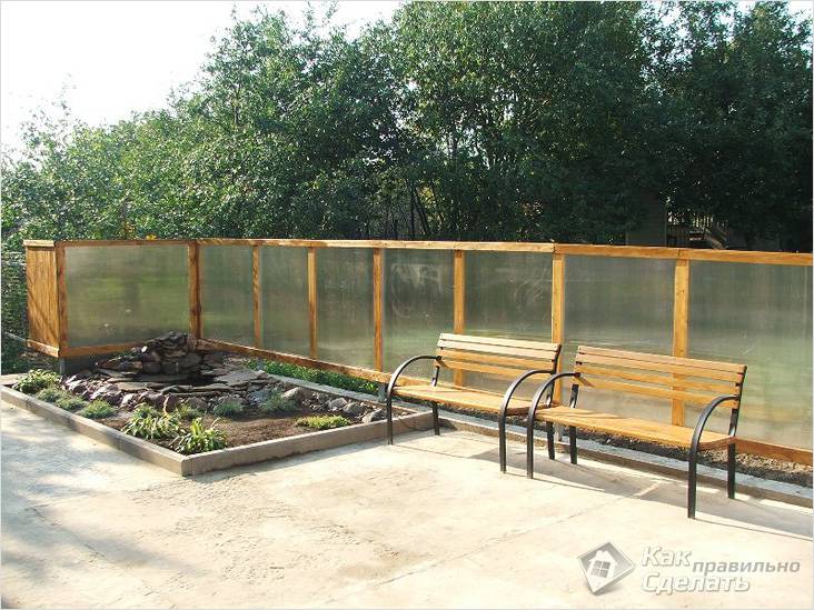 Забор из поликарбоната своими руками