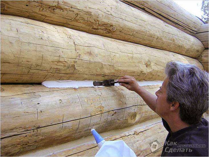Заделка швов в деревянных домах