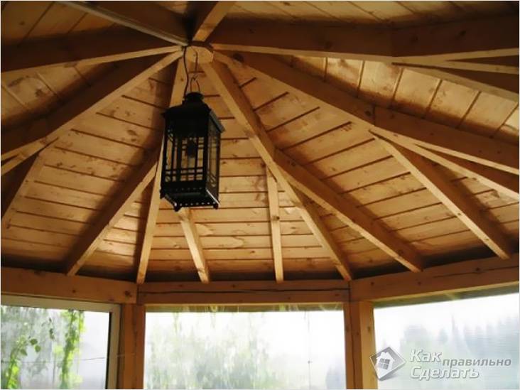 Закрытая беседка своими руками