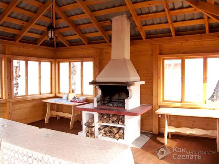 Закрытая беседка своими руками