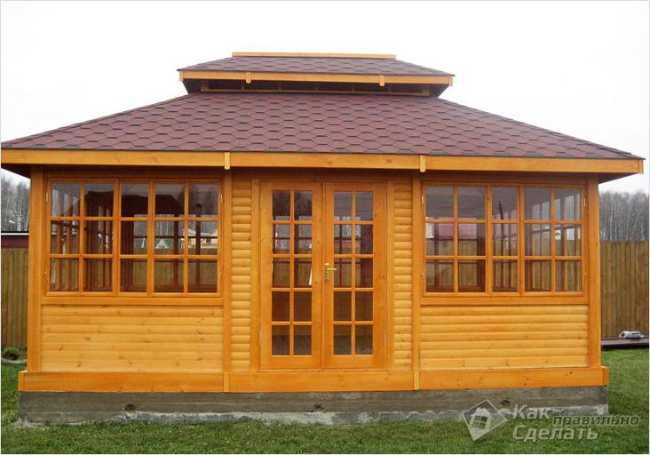 Закрытая беседка своими руками