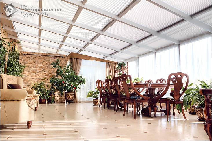 Зимний сад в частном доме своими руками