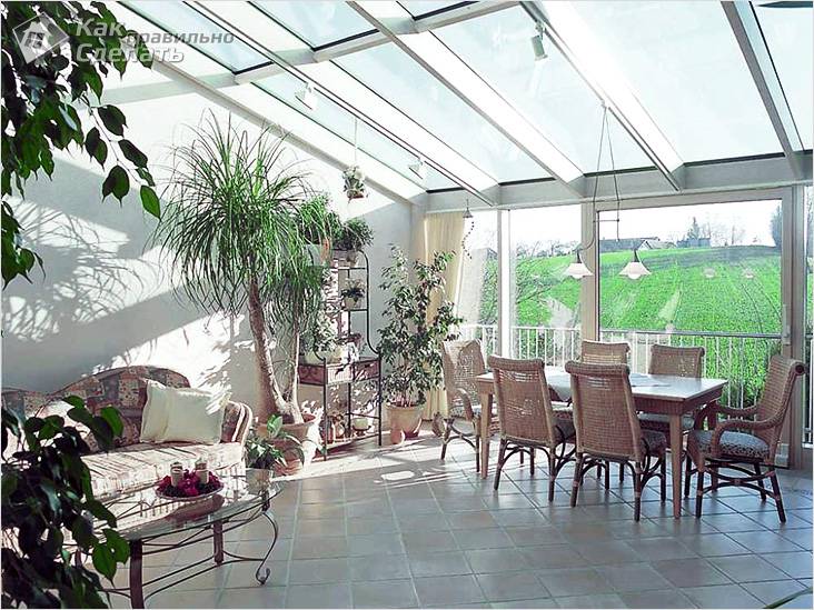 Зимний сад в частном доме своими руками